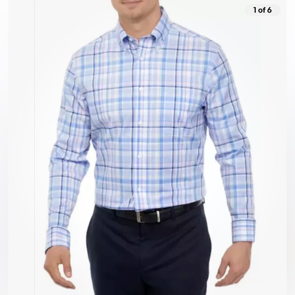 Ralph Lauren Black Label Long Sleeve Blue Green Pink Plaid Shirt Large New